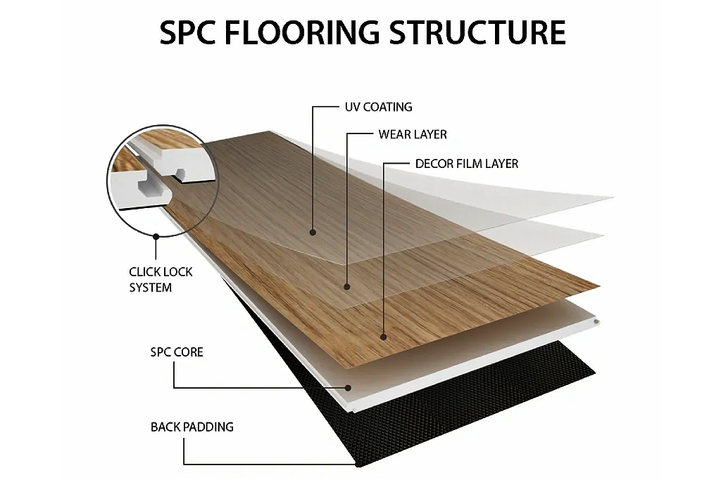 spc flooring layers