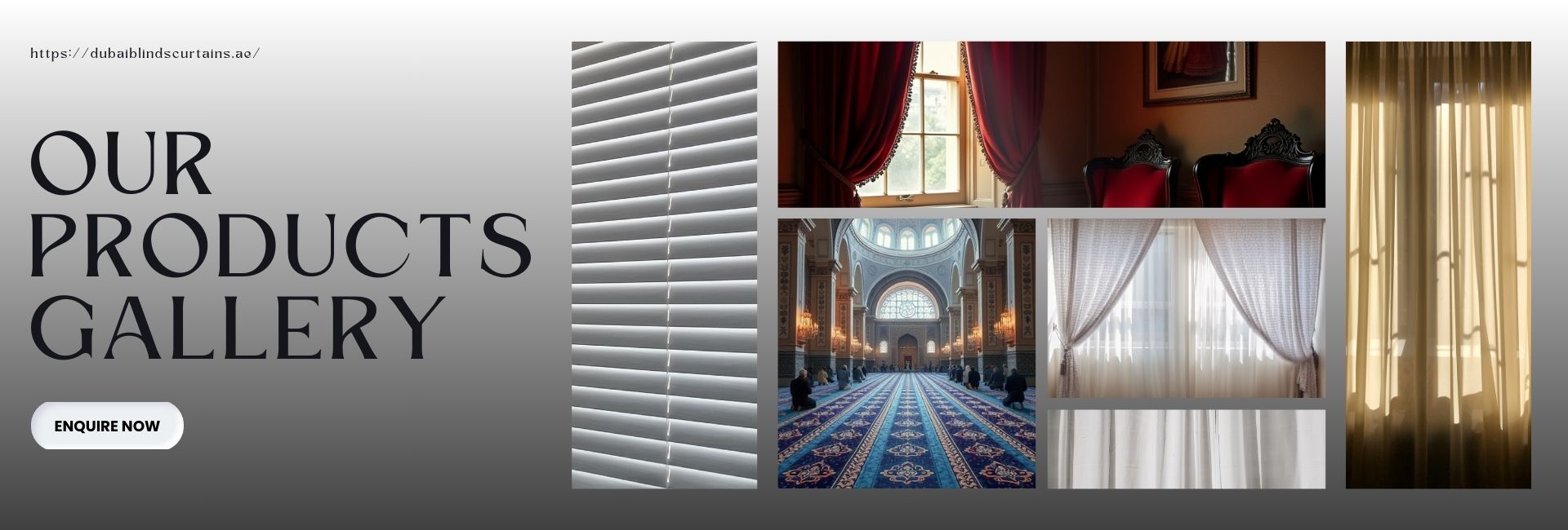 product gallery banner -blinds,curtains,spc flooring,carpet flooring