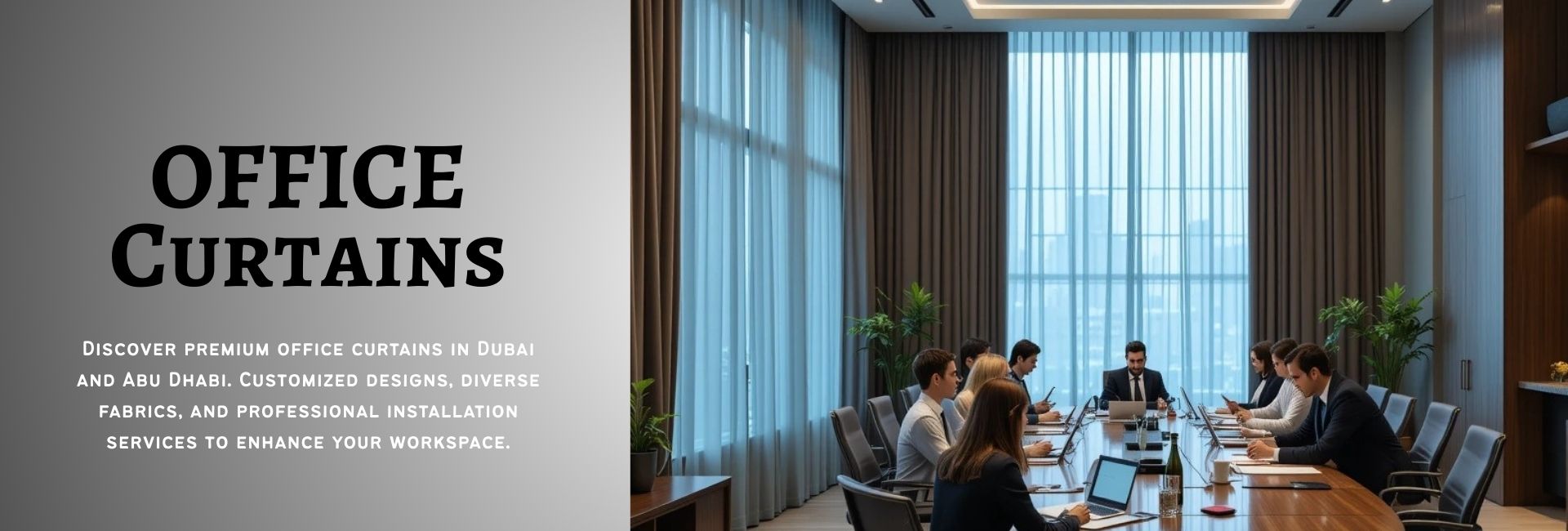 office curtains dubai