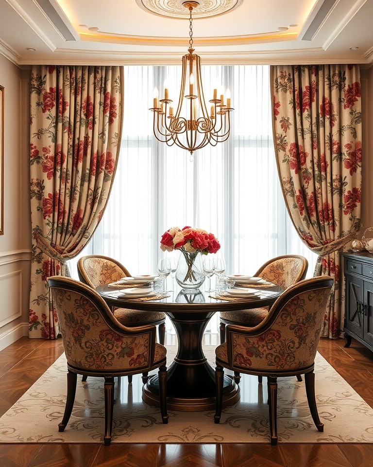 floral curtains dubai