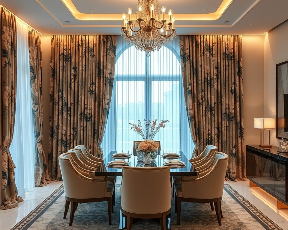 floral curtains dubai