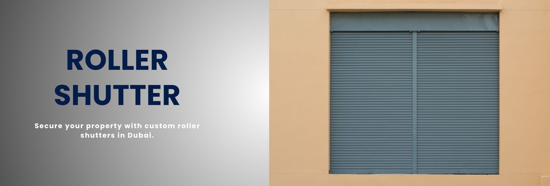 Roller shutter door for commercial building in Dubai