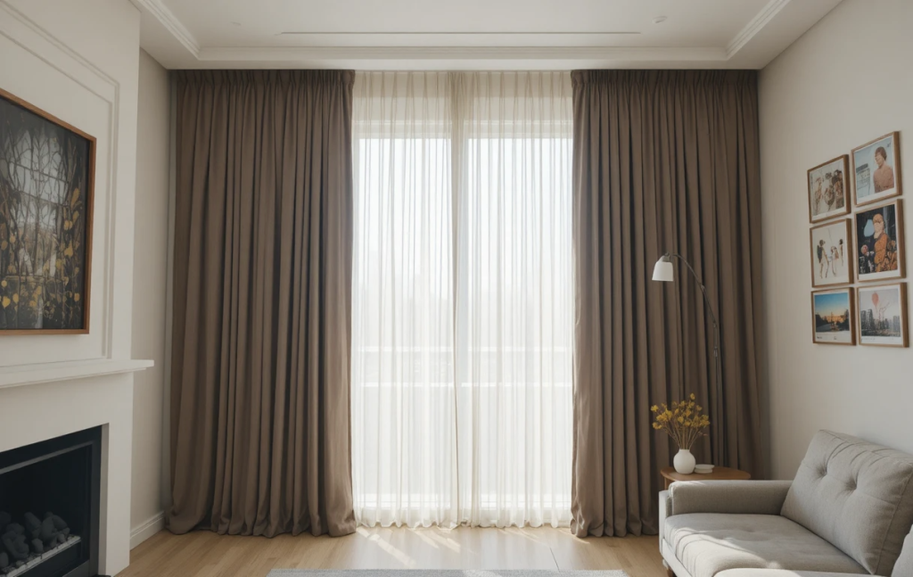 sheer and blackout curtains